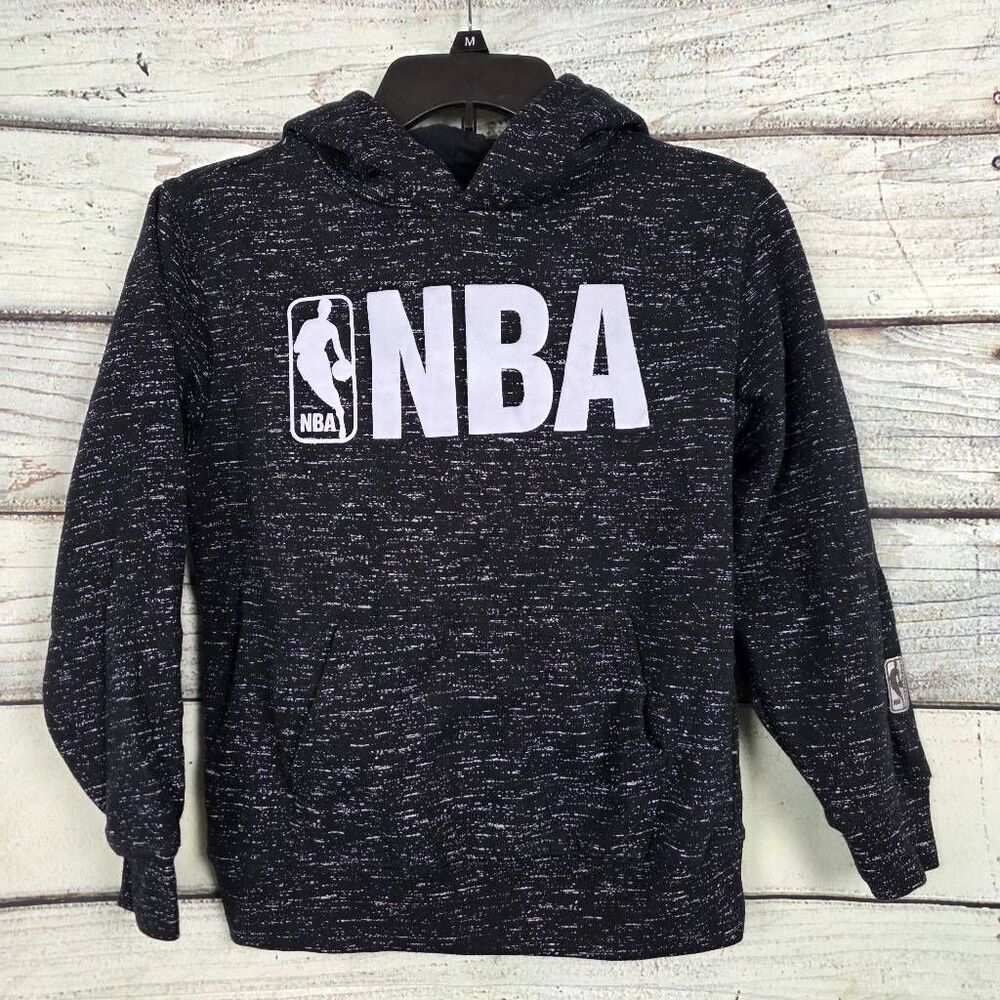 NBA Boys Hoodie Black Pullover Youth Size M 10-12